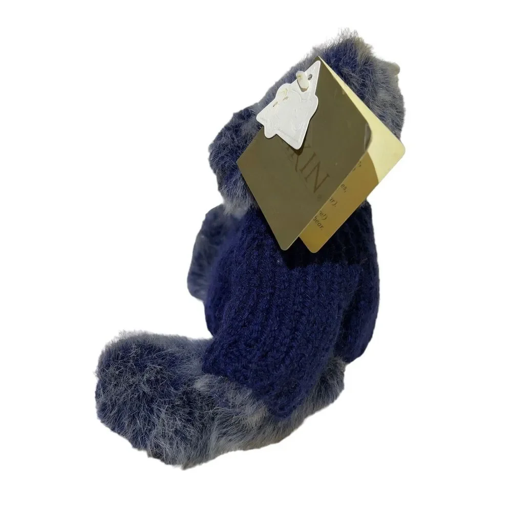 Dakin Bear Plush VTG 2000 Baby Patrice Blue‎ Grey Stuffed Animal 10” Sweater